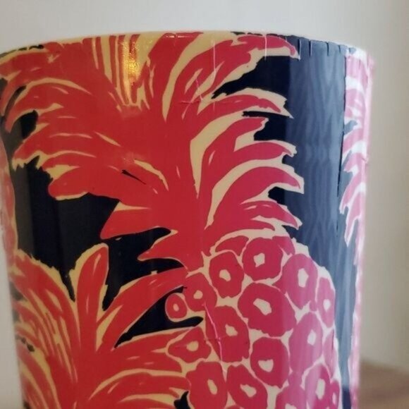 Lilly Pulitzer Ceramic Coffee Travel Mug Cup Pink Pineapple Blue 14 OZ - Picture 9 of 12